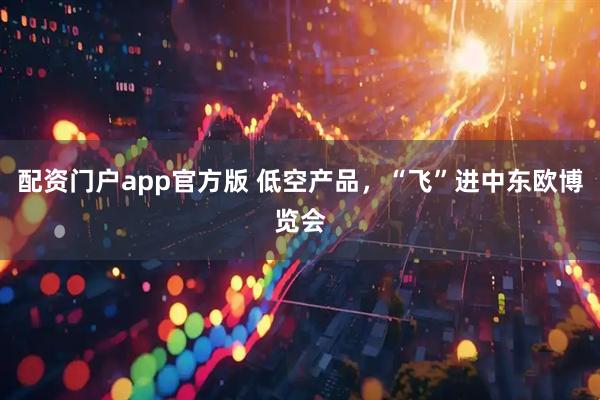 配资门户app官方版 低空产品，“飞”进中东欧博览会