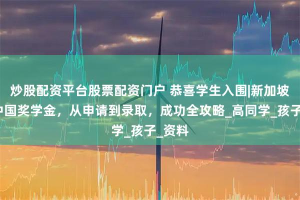 炒股配资平台股票配资门户 恭喜学生入围|新加坡通商中国奖学金，从申请到录取，成功全攻略_高同学_孩子_资料